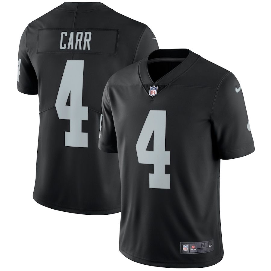 Cheap Men Oakland Raiders 4 Derek Carr Nike Black Vapor Untouchable Limited Player NFL Jersey